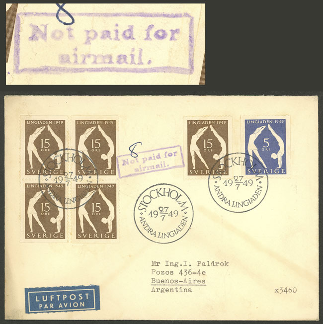 Lot 3230 - Sweden postal history -  Guillermo Jalil - Philatino Auction # 2317 WORLDWIDE + ARGENTINA: Special May auction