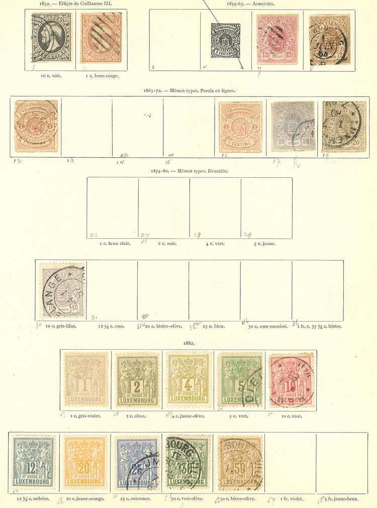Lot 2724 - Luxembourg Lots and Collections -  Guillermo Jalil - Philatino Auction # 2317 WORLDWIDE + ARGENTINA: Special May auction