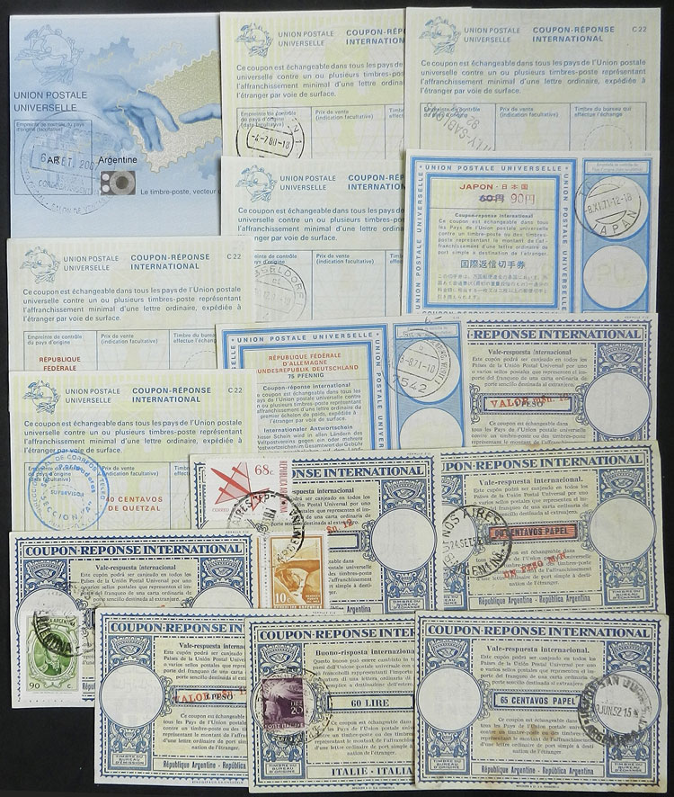 Lot 3364 - worldwide international reply coupons -  Guillermo Jalil - Philatino Auction # 2317 WORLDWIDE + ARGENTINA: Special May auction