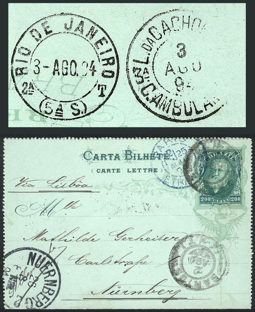 Lot 1461 - brazil Postal stationery -  Guillermo Jalil - Philatino Auction # 2317 WORLDWIDE + ARGENTINA: Special May auction