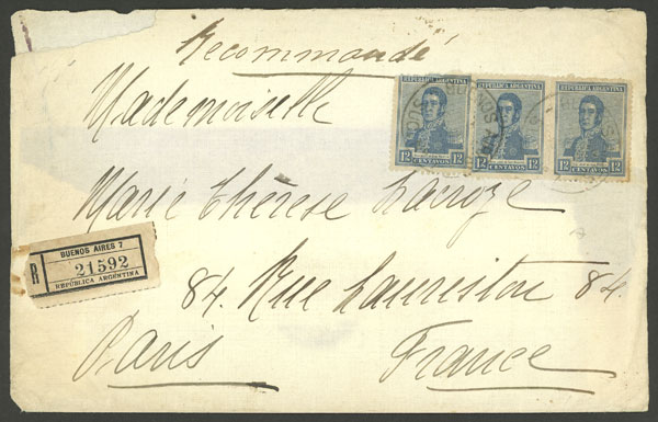 Lot 1271 - Argentina postal history - Guillermo Jalil - Philatino Auction # 2318 ARGENTINA: very attractive auction Lot 1271 - Argentina postal history - Guillermo Jalil - Philatino Auction # 2318 ARGENTINA: very attractive auction