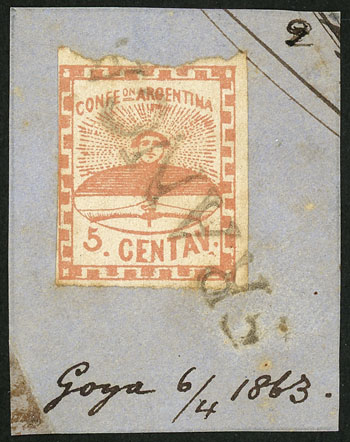 Lot 23 - Argentina confederation - Guillermo Jalil - Philatino Auction # 2318 ARGENTINA: very attractive auction Lot 23 - Argentina confederation - Guillermo Jalil - Philatino Auction # 2318 ARGENTINA: very attractive auction