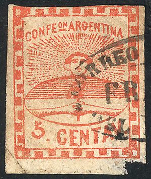 Lot 43 - Argentina confederation - Guillermo Jalil - Philatino Auction # 2319 ARGENTINA: Sale with thousands of lots, including important and rare material, very low starts! Lot 43 - Argentina confederation - Guillermo Jalil - Philatino Auction # 2319 ARGENTINA: Sale with thousands of lots, including important and rare material, very low starts!