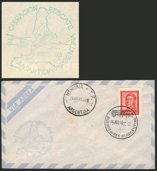 Lot 7 - argentine antarctica postal history - Guillermo Jalil - Philatino Auction # 2319 ARGENTINA: Sale with thousands of lots, including important and rare material, very low starts! Lot 7 - argentine antarctica postal history - Guillermo Jalil - Philatino Auction # 2319 ARGENTINA: Sale with thousands of lots, including important and rare material, very low starts!