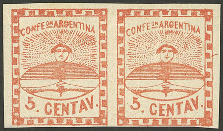 Lot 39 - Argentina confederation - Guillermo Jalil - Philatino Auction # 2319 ARGENTINA: Sale with thousands of lots, including important and rare material, very low starts! Lot 39 - Argentina confederation - Guillermo Jalil - Philatino Auction # 2319 ARGENTINA: Sale with thousands of lots, including important and rare material, very low starts!