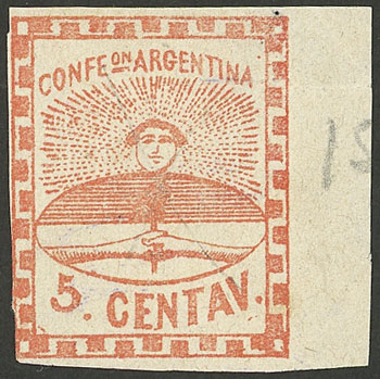 Lot 34 - Argentina confederation - Guillermo Jalil - Philatino Auction # 2319 ARGENTINA: Sale with thousands of lots, including important and rare material, very low starts! Lot 34 - Argentina confederation - Guillermo Jalil - Philatino Auction # 2319 ARGENTINA: Sale with thousands of lots, including important and rare material, very low starts!