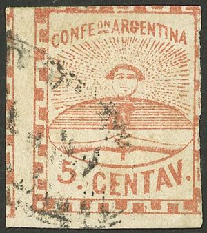 Lot 42 - Argentina confederation - Guillermo Jalil - Philatino Auction # 2319 ARGENTINA: Sale with thousands of lots, including important and rare material, very low starts! Lot 42 - Argentina confederation - Guillermo Jalil - Philatino Auction # 2319 ARGENTINA: Sale with thousands of lots, including important and rare material, very low starts!