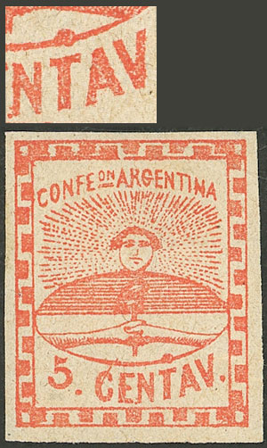 Lot 45 - Argentina confederation - Guillermo Jalil - Philatino Auction # 2319 ARGENTINA: Sale with thousands of lots, including important and rare material, very low starts! Lot 45 - Argentina confederation - Guillermo Jalil - Philatino Auction # 2319 ARGENTINA: Sale with thousands of lots, including important and rare material, very low starts!