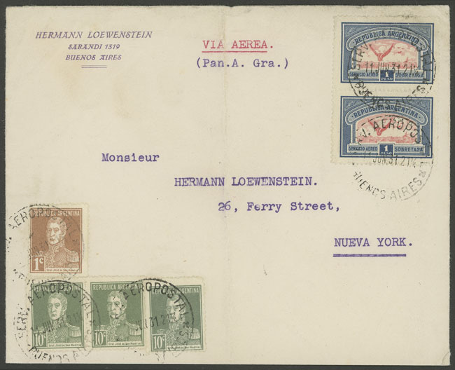 Lot 258 - Argentina postal history -  Guillermo Jalil - Philatino Auction # 2322 ARGENTINA: Special June auction