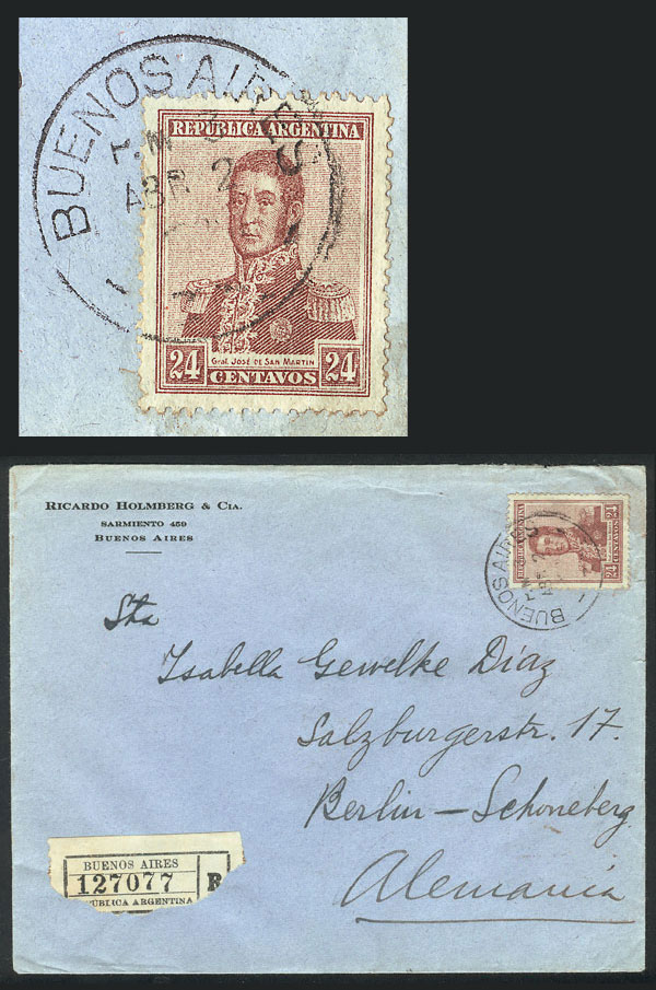 Lot 256 - Argentina postal history -  Guillermo Jalil - Philatino Auction # 2322 ARGENTINA: Special June auction