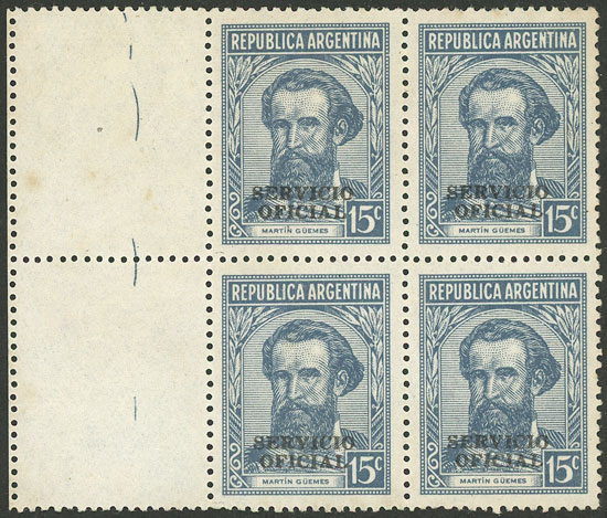 Lot 1246 - Argentina official stamps -  Guillermo Jalil - Philatino Auction # 2324 ARGENTINA: 