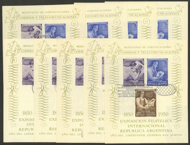 Lot 1146 - Argentina souvenir sheets - Guillermo Jalil - Philatino Auction # 2324 ARGENTINA: Lot 1146 - Argentina souvenir sheets - Guillermo Jalil - Philatino Auction # 2324 ARGENTINA: