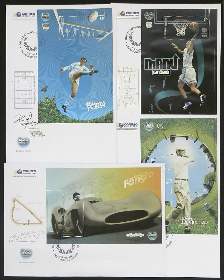 Lot 1216 - Argentina souvenir sheets -  Guillermo Jalil - Philatino Auction # 2324 ARGENTINA: 