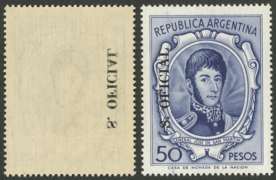 Lot 1254 - Argentina official stamps - Guillermo Jalil - Philatino Auction # 2324 ARGENTINA: Lot 1254 - Argentina official stamps - Guillermo Jalil - Philatino Auction # 2324 ARGENTINA:
