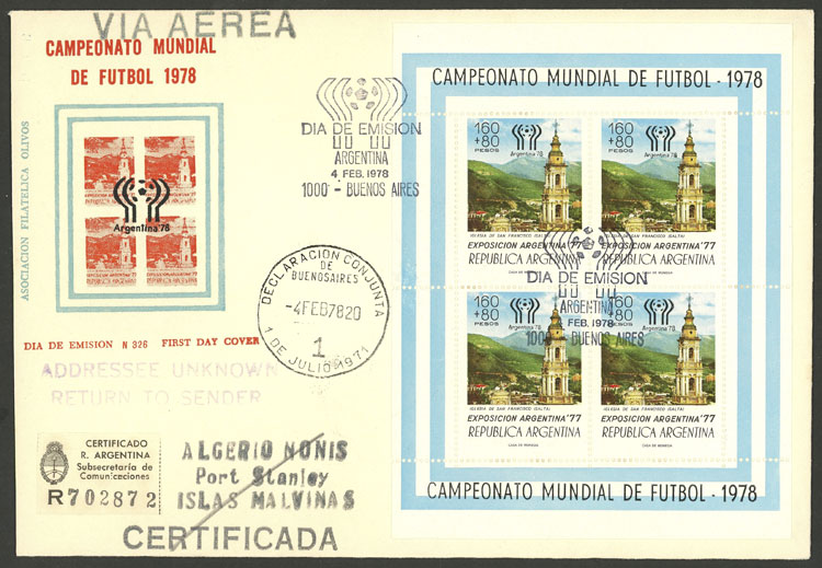 Lot 1151 - Argentina souvenir sheets -  Guillermo Jalil - Philatino Auction # 2324 ARGENTINA: 