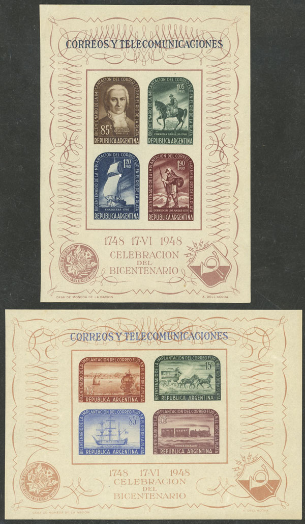 Lot 1142 - Argentina souvenir sheets - Guillermo Jalil - Philatino Auction # 2324 ARGENTINA: Lot 1142 - Argentina souvenir sheets - Guillermo Jalil - Philatino Auction # 2324 ARGENTINA:
