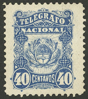 Lot 1256 - Argentina telegraph stamps - Guillermo Jalil - Philatino Auction # 2324 ARGENTINA: Lot 1256 - Argentina telegraph stamps - Guillermo Jalil - Philatino Auction # 2324 ARGENTINA: