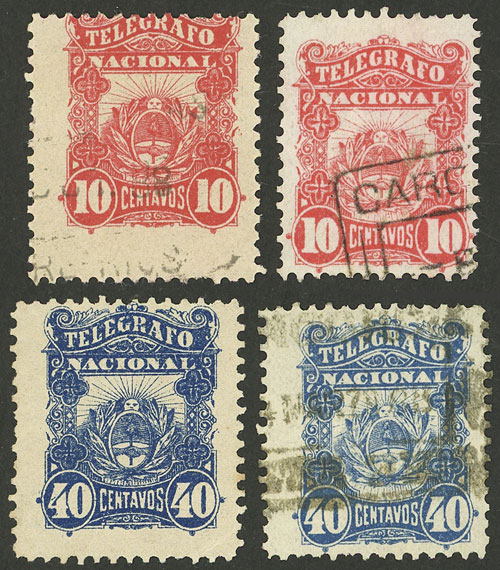 Lot 1255 - Argentina telegraph stamps - Guillermo Jalil - Philatino Auction # 2324 ARGENTINA: Lot 1255 - Argentina telegraph stamps - Guillermo Jalil - Philatino Auction # 2324 ARGENTINA: