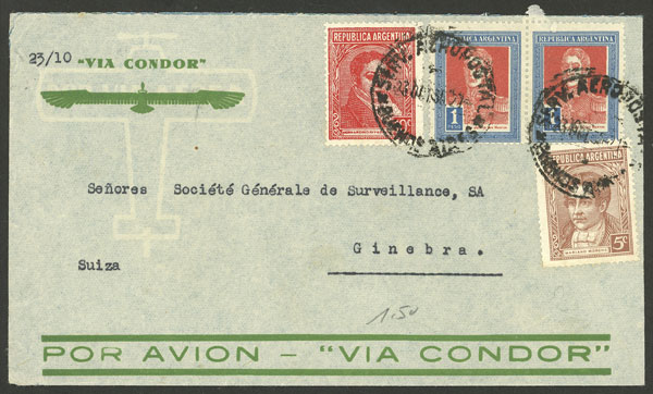 Lot 1300 - Argentina postal history - Guillermo Jalil - Philatino Auction # 2324 ARGENTINA: Lot 1300 - Argentina postal history - Guillermo Jalil - Philatino Auction # 2324 ARGENTINA:
