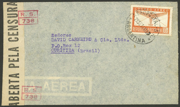 Lot 1313 - Argentina postal history - Guillermo Jalil - Philatino Auction # 2324 ARGENTINA: Lot 1313 - Argentina postal history - Guillermo Jalil - Philatino Auction # 2324 ARGENTINA: