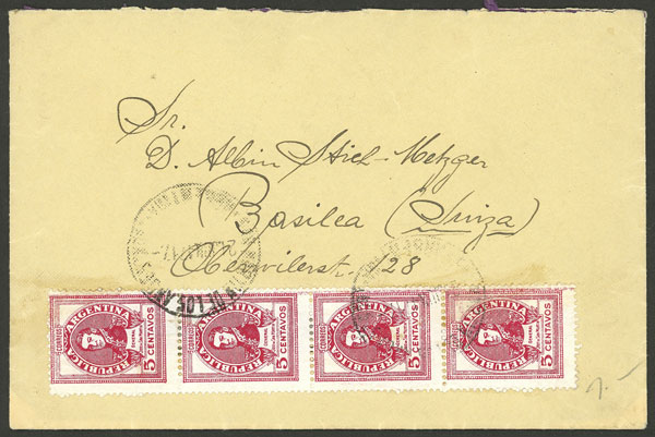 Lot 1317 - Argentina postal history - Guillermo Jalil - Philatino Auction # 2324 ARGENTINA: Lot 1317 - Argentina postal history - Guillermo Jalil - Philatino Auction # 2324 ARGENTINA: