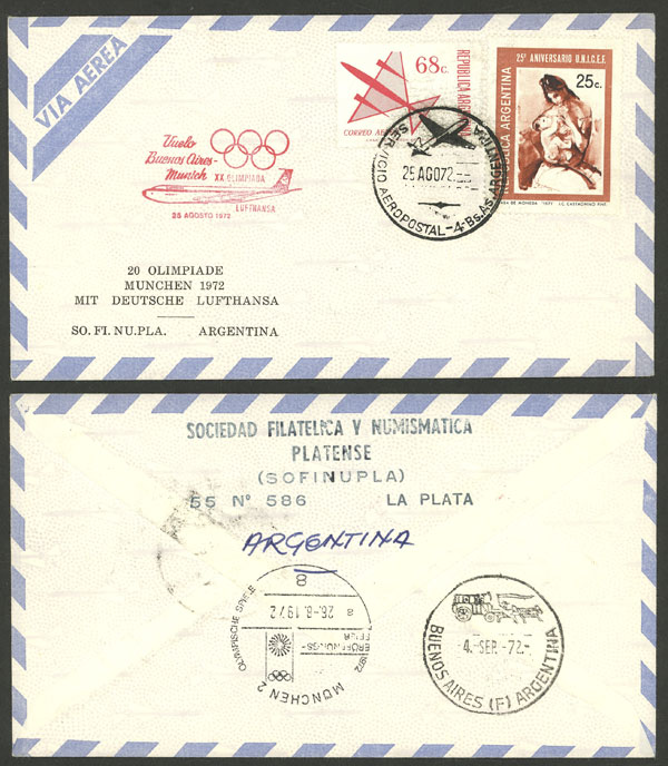 Lot 1343 - Argentina postal history - Guillermo Jalil - Philatino Auction # 2324 ARGENTINA: Lot 1343 - Argentina postal history - Guillermo Jalil - Philatino Auction # 2324 ARGENTINA: