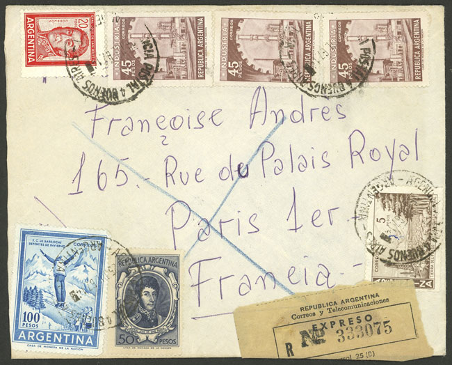 Lot 1337 - Argentina postal history - Guillermo Jalil - Philatino Auction # 2324 ARGENTINA: Lot 1337 - Argentina postal history - Guillermo Jalil - Philatino Auction # 2324 ARGENTINA: