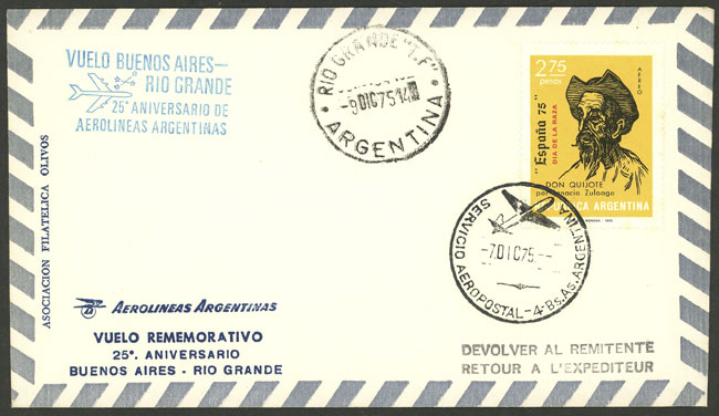 Lot 1346 - Argentina postal history - Guillermo Jalil - Philatino Auction # 2324 ARGENTINA: Lot 1346 - Argentina postal history - Guillermo Jalil - Philatino Auction # 2324 ARGENTINA: