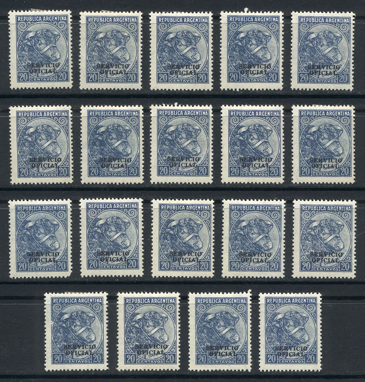 Lot 1243 - Argentina official stamps -  Guillermo Jalil - Philatino Auction # 2324 ARGENTINA: 