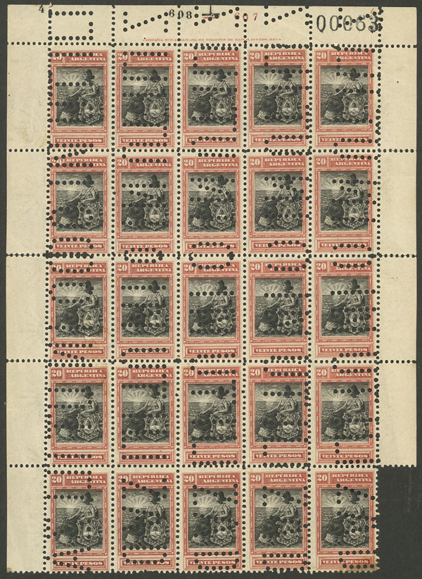 Lot 309 - Argentina general issues - Guillermo Jalil - Philatino Auction # 2324 ARGENTINA: Lot 309 - Argentina general issues - Guillermo Jalil - Philatino Auction # 2324 ARGENTINA: