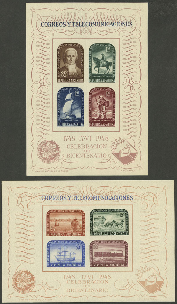 Lot 1143 - Argentina souvenir sheets - Guillermo Jalil - Philatino Auction # 2324 ARGENTINA: Lot 1143 - Argentina souvenir sheets - Guillermo Jalil - Philatino Auction # 2324 ARGENTINA: