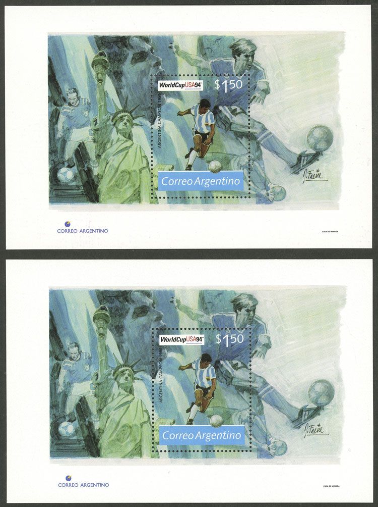 Lot 1155 - Argentina souvenir sheets -  Guillermo Jalil - Philatino Auction # 2324 ARGENTINA: 