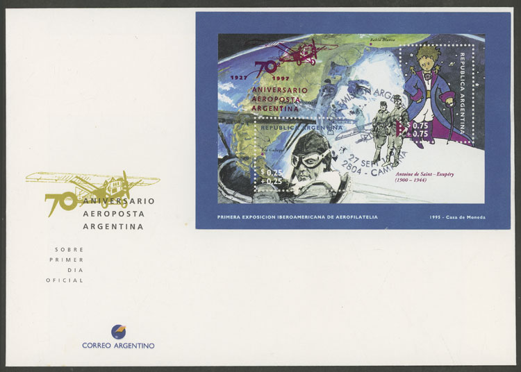 Lot 1162 - Argentina souvenir sheets -  Guillermo Jalil - Philatino Auction # 2324 ARGENTINA: 