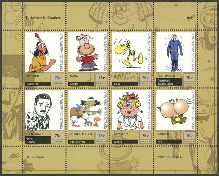 Lot 1165 - Argentina souvenir sheets -  Guillermo Jalil - Philatino Auction # 2324 ARGENTINA: 
