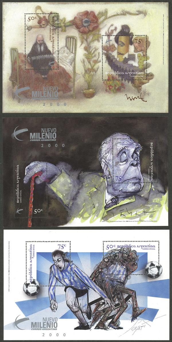 Lot 1171 - Argentina souvenir sheets -  Guillermo Jalil - Philatino Auction # 2324 ARGENTINA: 