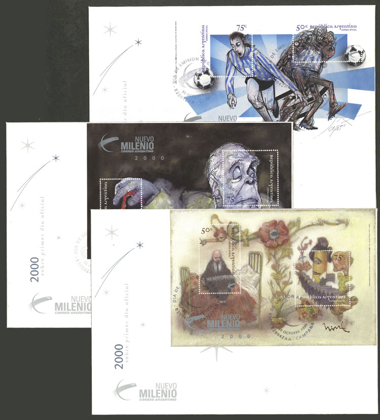 Lot 1172 - Argentina souvenir sheets -  Guillermo Jalil - Philatino Auction # 2324 ARGENTINA: 
