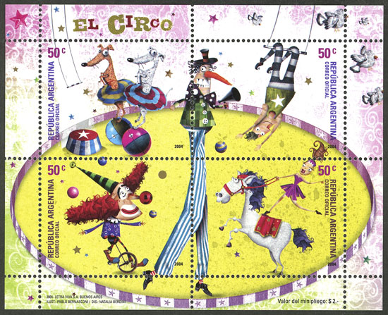 Lot 1206 - Argentina souvenir sheets -  Guillermo Jalil - Philatino Auction # 2324 ARGENTINA: 