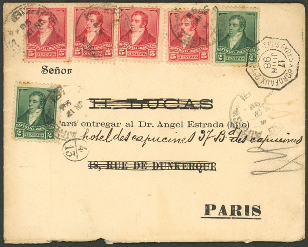 Lot 1284 - Argentina postal history - Guillermo Jalil - Philatino Auction # 2324 ARGENTINA: Lot 1284 - Argentina postal history - Guillermo Jalil - Philatino Auction # 2324 ARGENTINA: