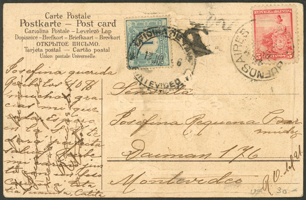 Lot 1287 - Argentina postal history - Guillermo Jalil - Philatino Auction # 2324 ARGENTINA: Lot 1287 - Argentina postal history - Guillermo Jalil - Philatino Auction # 2324 ARGENTINA: