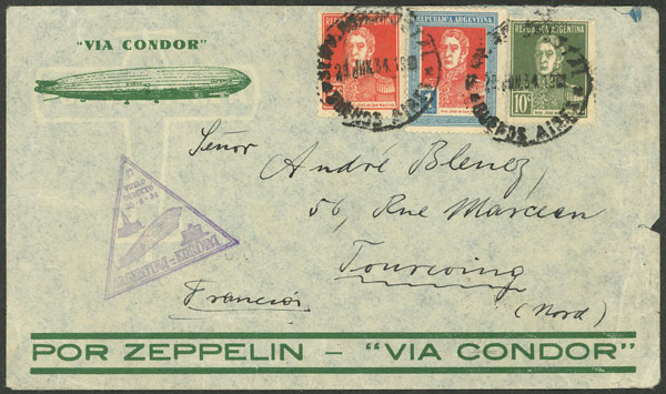 Lot 1298 - Argentina postal history - Guillermo Jalil - Philatino Auction # 2324 ARGENTINA: Lot 1298 - Argentina postal history - Guillermo Jalil - Philatino Auction # 2324 ARGENTINA: