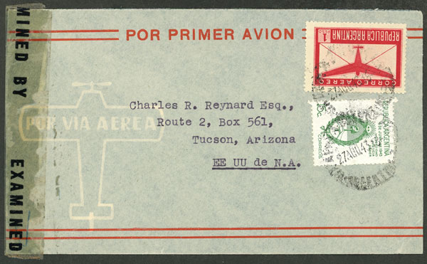 Lot 1309 - Argentina postal history - Guillermo Jalil - Philatino Auction # 2324 ARGENTINA: Lot 1309 - Argentina postal history - Guillermo Jalil - Philatino Auction # 2324 ARGENTINA: