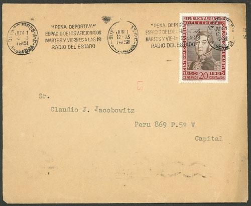 Lot 1350 - Argentina postal history - Guillermo Jalil - Philatino Auction # 2324 ARGENTINA: Lot 1350 - Argentina postal history - Guillermo Jalil - Philatino Auction # 2324 ARGENTINA: