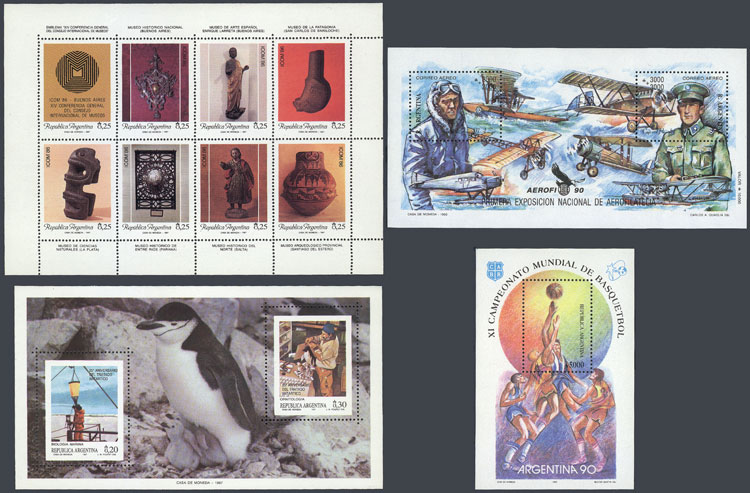 Lot 1153 - Argentina souvenir sheets -  Guillermo Jalil - Philatino Auction # 2324 ARGENTINA: 