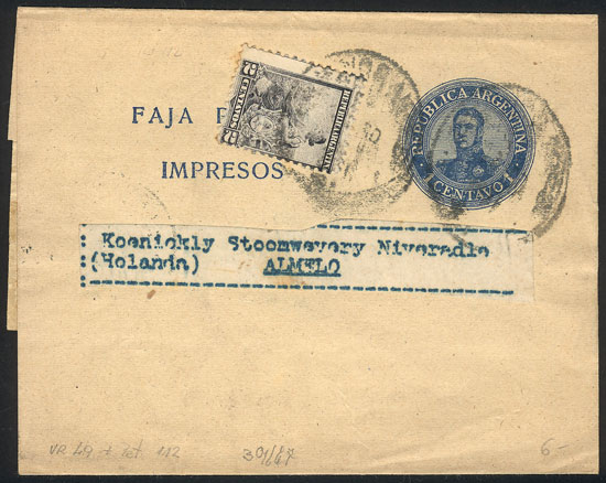 Lot 1288 - Argentina postal history - Guillermo Jalil - Philatino Auction # 2324 ARGENTINA: Lot 1288 - Argentina postal history - Guillermo Jalil - Philatino Auction # 2324 ARGENTINA: