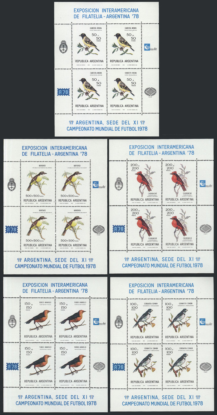 Lot 1152 - Argentina souvenir sheets -  Guillermo Jalil - Philatino Auction # 2324 ARGENTINA: 