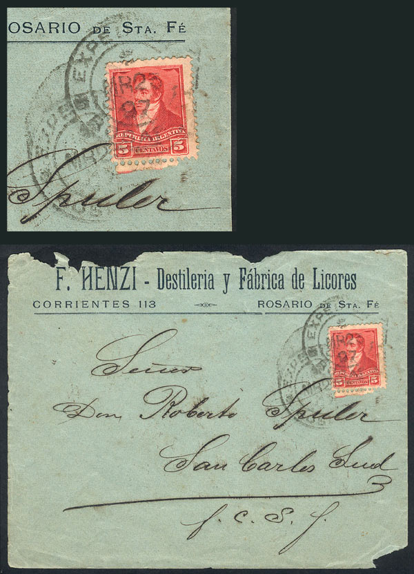 Lot 1281 - Argentina postal history - Guillermo Jalil - Philatino Auction # 2324 ARGENTINA: Lot 1281 - Argentina postal history - Guillermo Jalil - Philatino Auction # 2324 ARGENTINA: