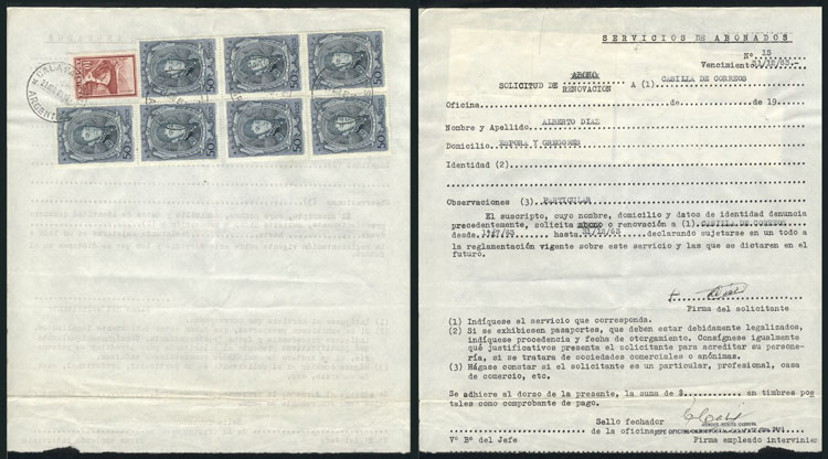 Lot 1331 - Argentina postal history - Guillermo Jalil - Philatino Auction # 2324 ARGENTINA: Lot 1331 - Argentina postal history - Guillermo Jalil - Philatino Auction # 2324 ARGENTINA: