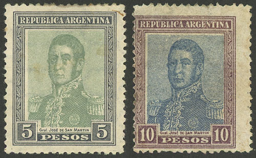 Lot 448 - Argentina general issues -  Guillermo Jalil - Philatino Auction # 2325 ARGENTINA: Special auction with very low starts and lots for collectors of every level!