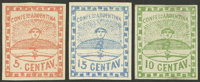 Lot 52 - Argentina confederation -  Guillermo Jalil - Philatino Auction # 2325 ARGENTINA: Special auction with very low starts and lots for collectors of every level!