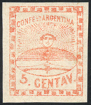 Lot 50 - Argentina confederation -  Guillermo Jalil - Philatino Auction # 2325 ARGENTINA: Special auction with very low starts and lots for collectors of every level!